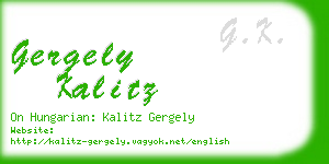 gergely kalitz business card